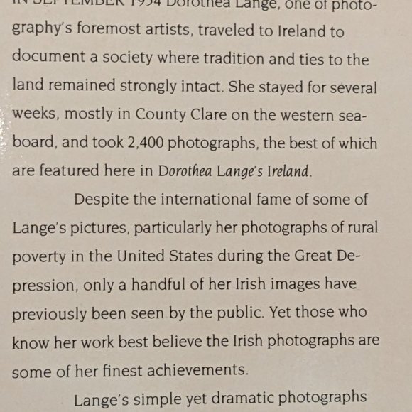 Dorothea Lange's Ireland by Gerry Mullins (1998, Trade Paperback) - Picture 14 of 15